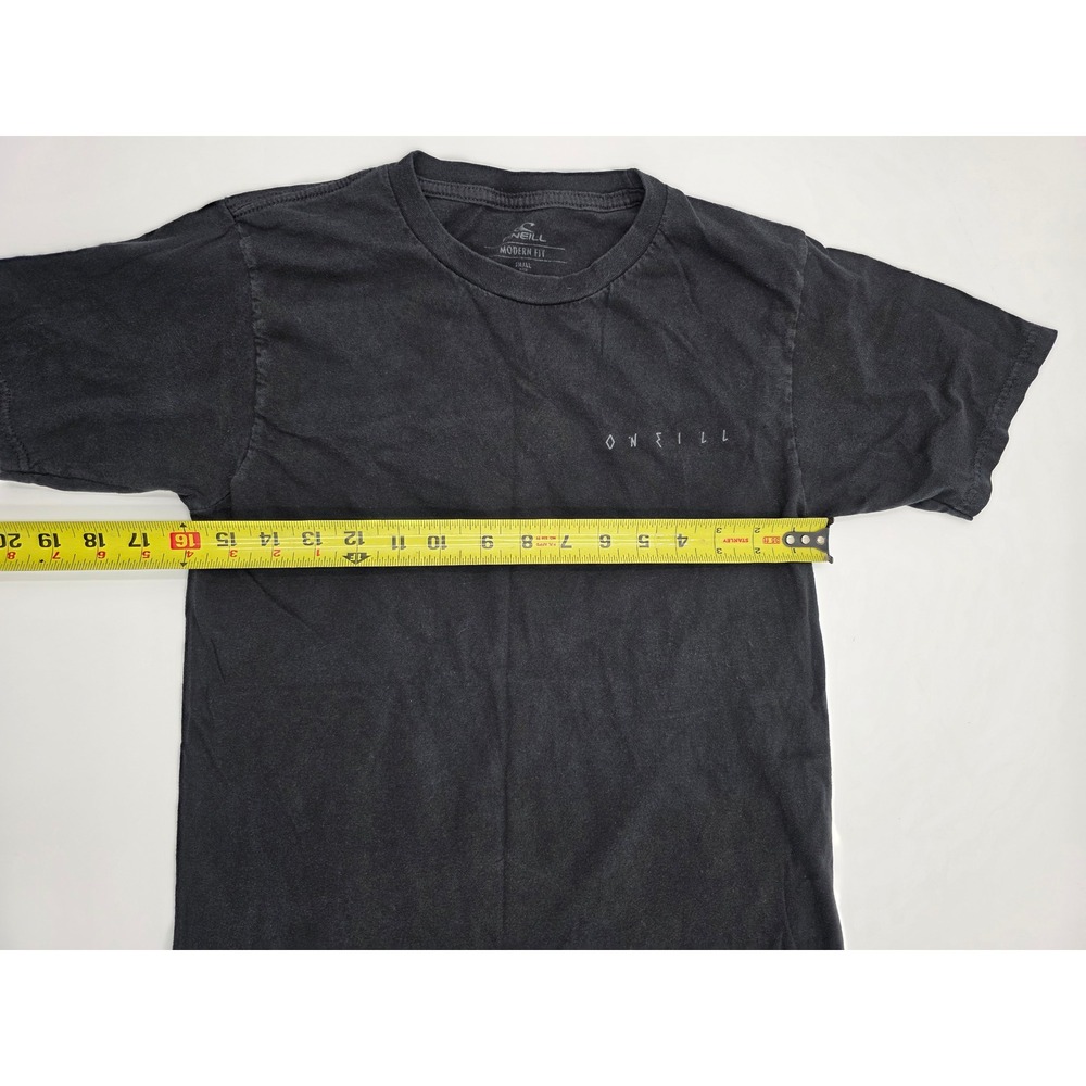 ONeill Black Skull Wave Graphic T Shirt Modern Fit Mens Small - Picture 8 of 13